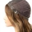Wig cap construction on a mannequin head